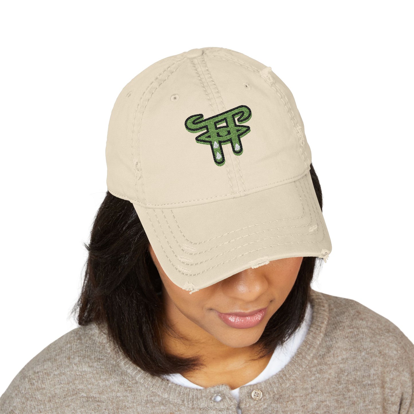 Distressed Dad Hat with Embroidery, Casual Men's Hat, Trendy Father's Day Gift, Summer Accessory, Adjustable Cap, Comfortable Headwear