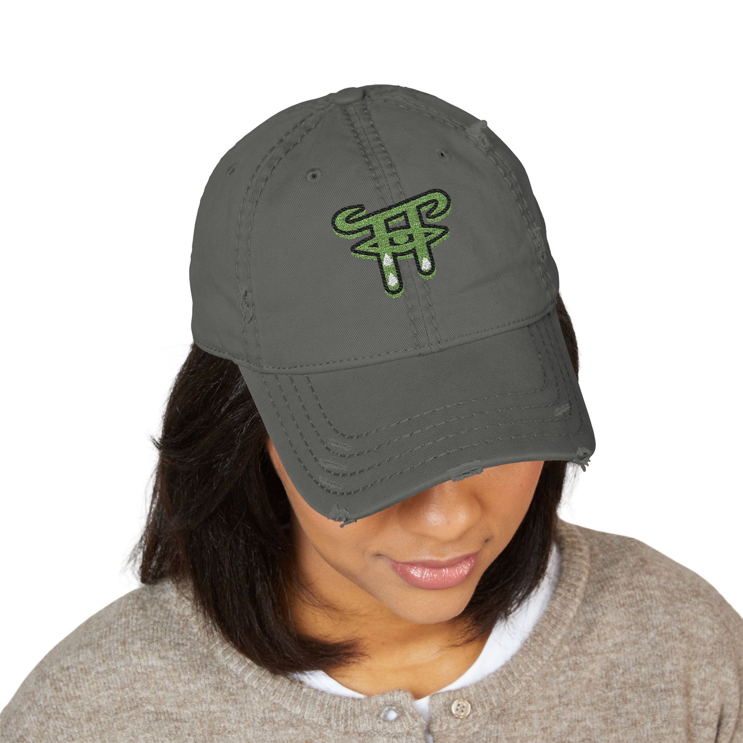 Distressed Dad Hat with Embroidery, Casual Men's Hat, Trendy Father's Day Gift, Summer Accessory, Adjustable Cap, Comfortable Headwear