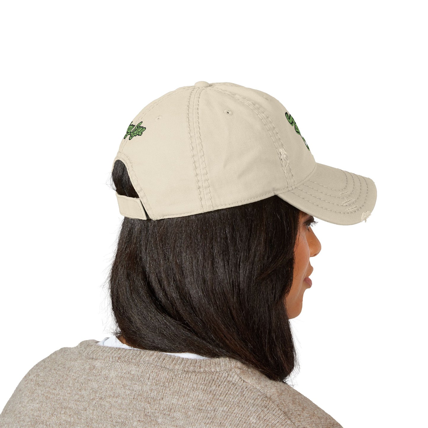 Distressed Dad Hat with Embroidery, Casual Men's Hat, Trendy Father's Day Gift, Summer Accessory, Adjustable Cap, Comfortable Headwear