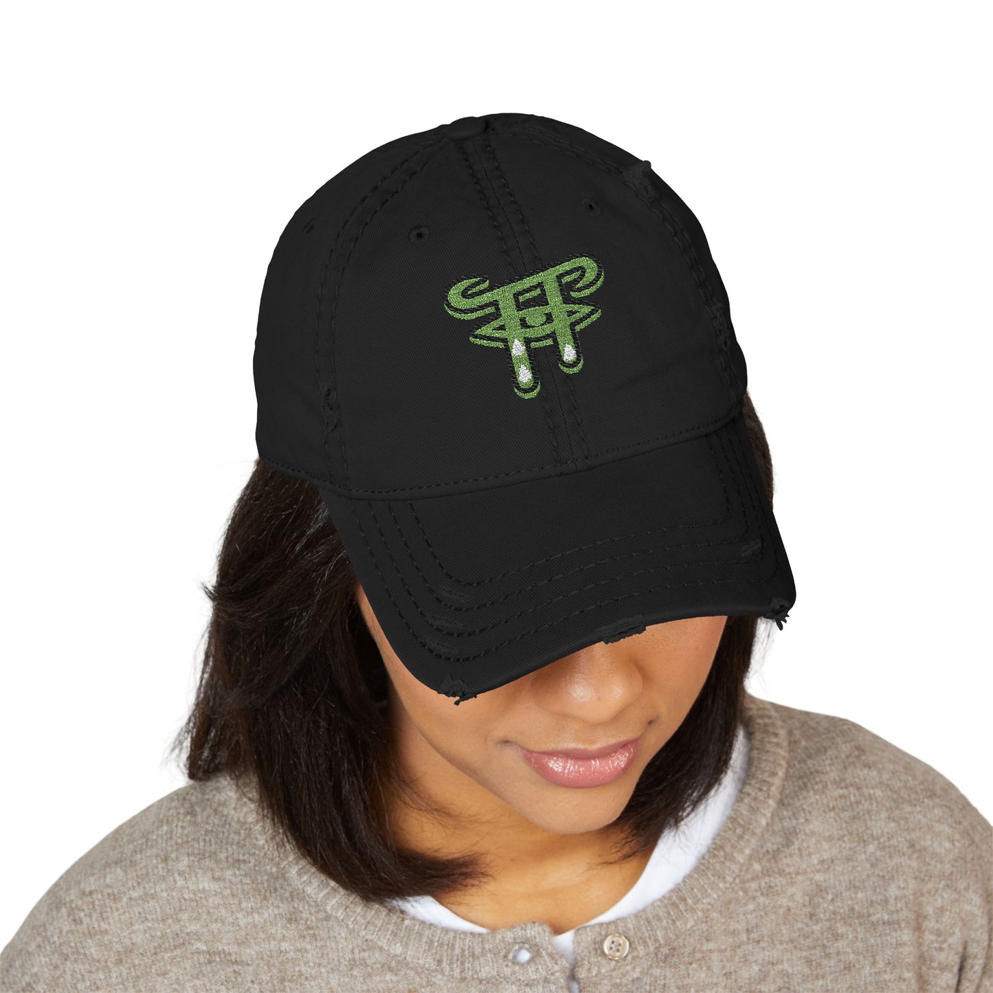 Distressed Dad Hat with Embroidery, Casual Men's Hat, Trendy Father's Day Gift, Summer Accessory, Adjustable Cap, Comfortable Headwear