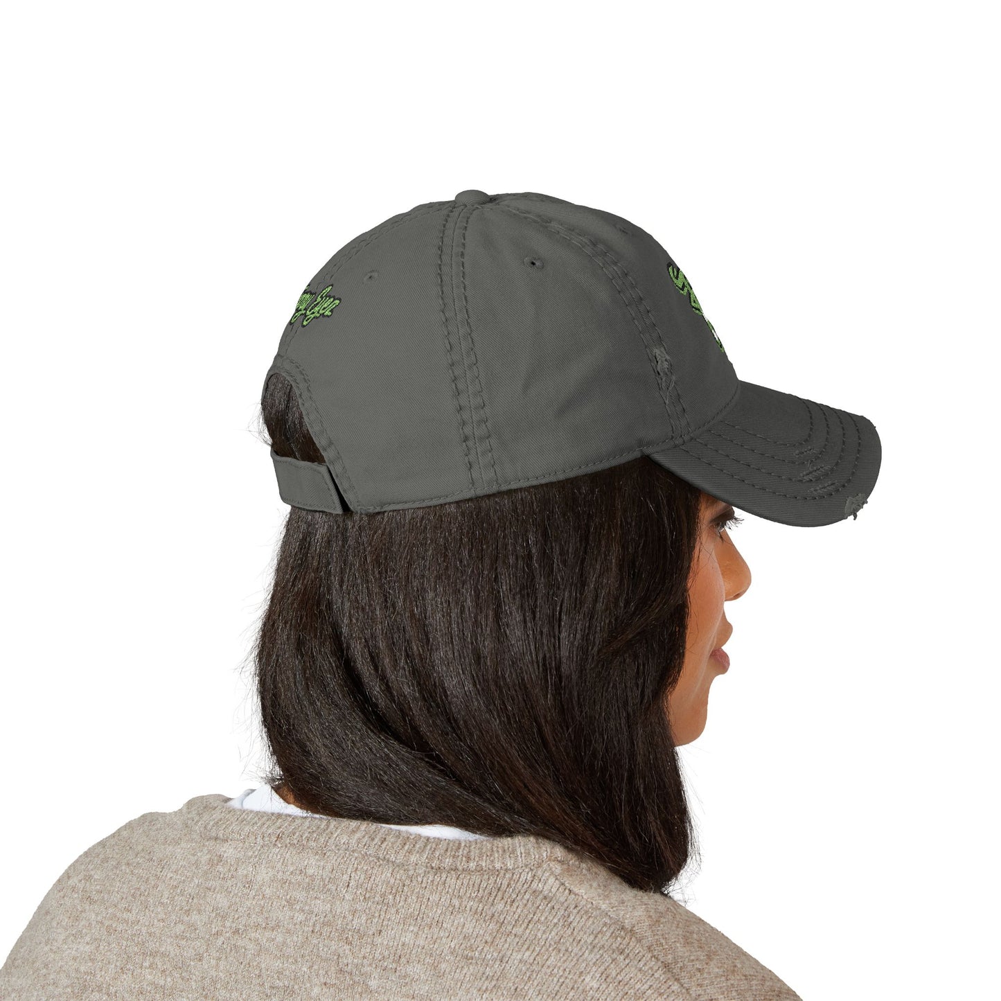 Distressed Dad Hat with Embroidery, Casual Men's Hat, Trendy Father's Day Gift, Summer Accessory, Adjustable Cap, Comfortable Headwear