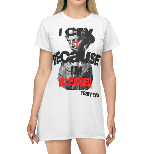 Blessed t shirt dress (AOP)